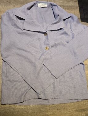 Jade Light Lavender Button-Front Cardigan Sweater